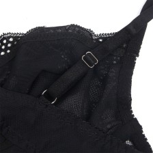 SUBBLIME - 955618 BODYSUIT DE RENDA COM FECHO DE BAIXO PRETO S/M