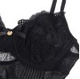 SUBBLIME - 955625 LACE BODYSUIT WITH BOTTOM CLOSURE BLACK L/XL