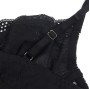 SUBBLIME - 955625 LACE BODYSUIT WITH BOTTOM CLOSURE BLACK L/XL