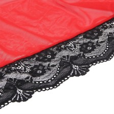 SUBBLIME - ROBE EN TISSU TRANSPARENT DÉTAIL DENTELLE ROUGE S/M