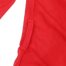 SUBBLIME - TRANSPARENTER STOFFMANTEL MIT SPITZENDETAIL ROT L/XL