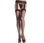 LEG AVENUE - OUTLET - SCHWARZE STRÜMPFE MIT SPITZENSTRUMPFHALTER