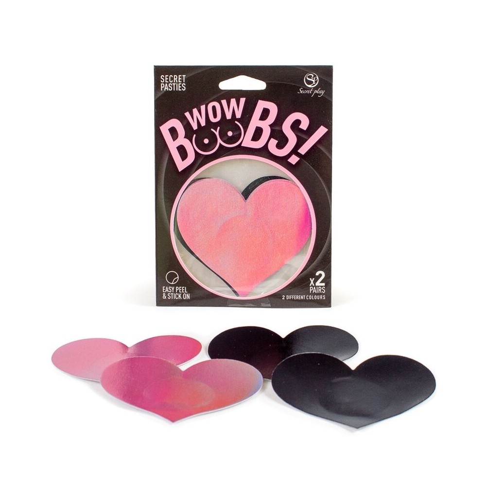 SECRET PLAY - WOW BOOBS! HEART NIPPLE COVERS