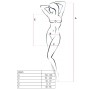 PASSION - WOMAN BS025 BODYSTOCKING BLACK DRESS STYLE ONE SIZE