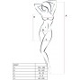 PASSION - FEMME BS027 BODYSTOCKING STYLE ROBE NOIR TAILLE UNIQUE