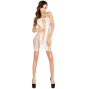 PASSION - WOMAN BS027 BODYSTOCKING WHITE DRESS STYLE ONE SIZE