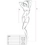 PASSION - WOMAN BS027 BODYSTOCKING WHITE DRESS STYLE ONE SIZE