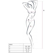PASSION - WOMAN BS032 BODYSTOCKING SCHWARZ EINE GRÖSSE