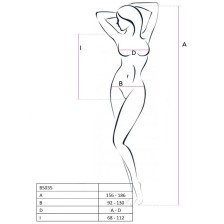 PASSION - WOMAN BS035 BODYSTOCKING PRETO TAMANHO ÚNICO