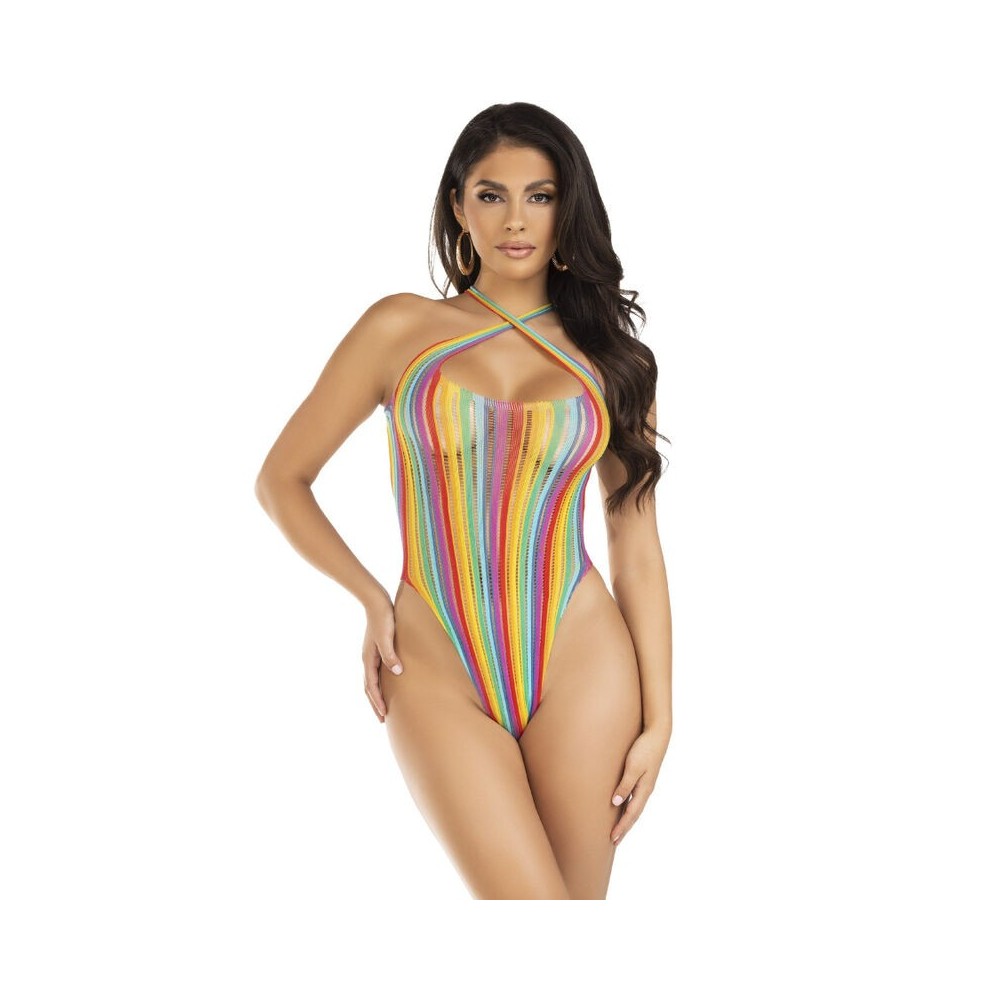 LEG AVENUE - BODYSUIT CROSS MULTICOLOR