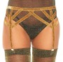 LEG AVENUE - ELASTISCHER STRUMPFGÜRTEL AUS LUREX, EINE GRÖSSE