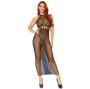 LEG AVENUE - HALTER DUAL NET BACKLESS DRESS