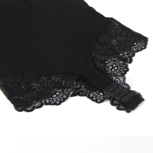 SUBBLIME - ORSACCHIOTTO CON DETTAGLI IN PIZZO FLOREALE NERO L/XL