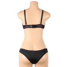 SUBBLIME - SET OF TWO PIECES TRANSPARENCY BRA AND STRIPS S/M