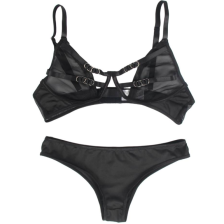 SUBBLIME - SET OF TWO PIECES TRANSPARENCY BRA AND STRIPS S/M