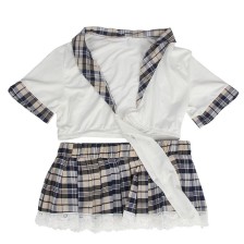 SUBBLIME - SEXY SCHOOLGIRL COSTUME TOP AND SKIRT S/M