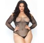 LEG AVENUE - KRISTALLISIERTER FISCHNETZ-BODYSTOCKING 1X-2X