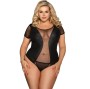 SUBBLIME - QUEEN PLUS FETISH SHORT SLEEVE TEDDY