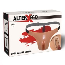 HIDDEN DESIRE - ALTER EGO VERSTELLBARER OFFENER VAGINA-STRING, FLESH