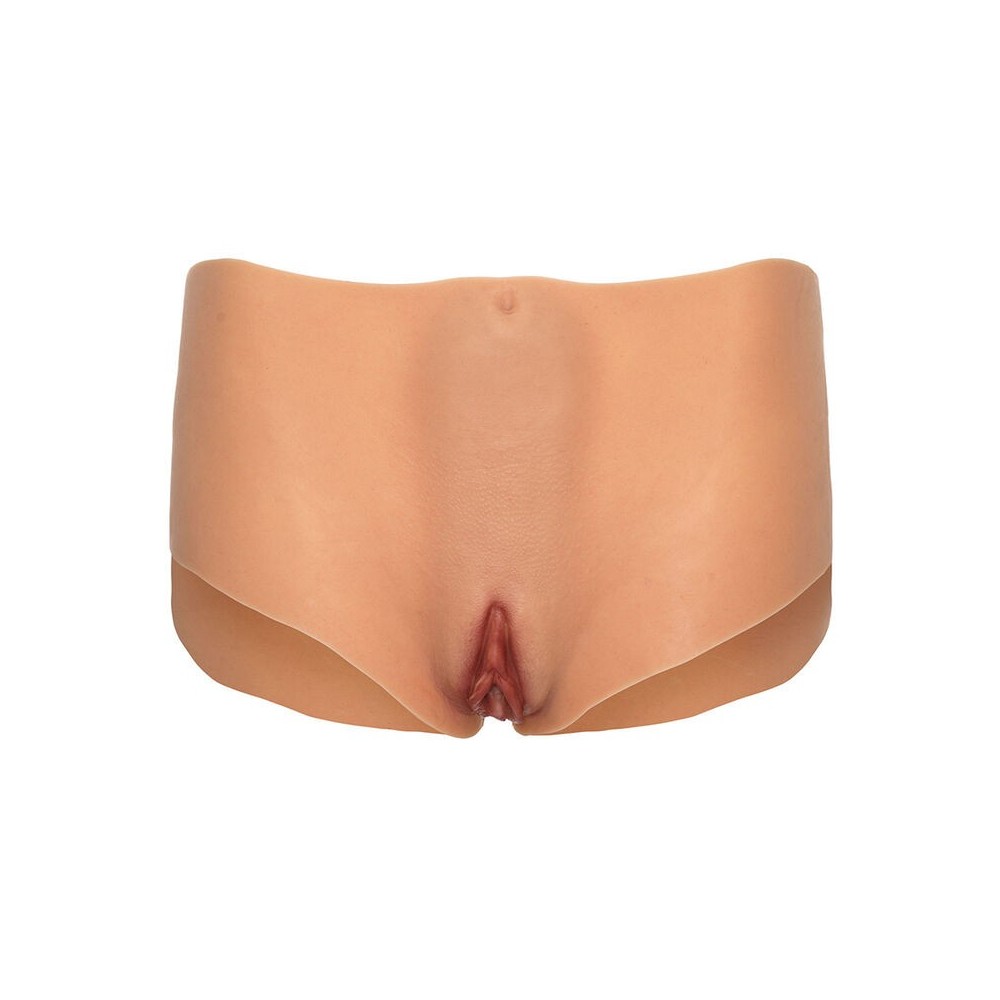 HIDDEN DESIRE - ALTER EGO OFFENER VAGINA- UND ARSCH-SLIP MIT MITTLERER TAILLE, HAUTFARBE