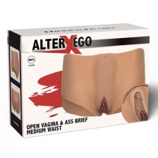 HIDDEN DESIRE - ALTER EGO OFFENER VAGINA- UND ARSCH-SLIP MIT MITTLERER TAILLE, HAUTFARBE