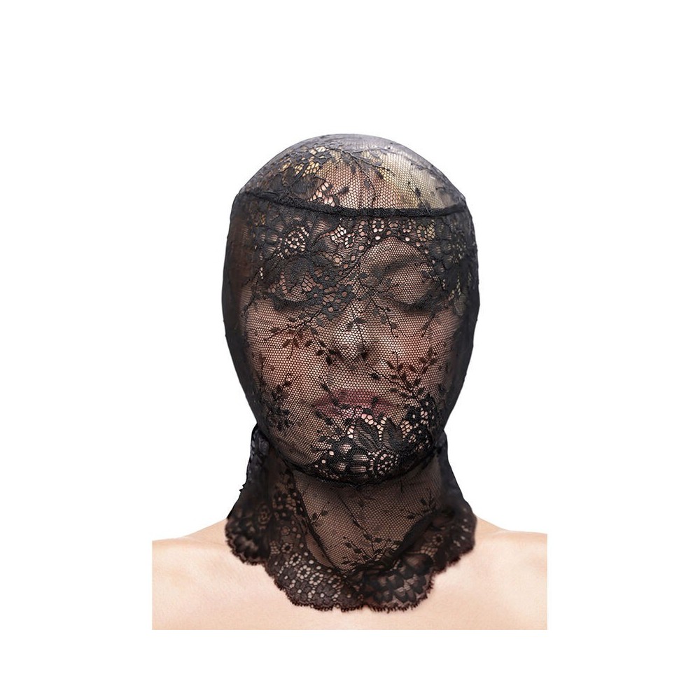 NS NOVELTIES - FETISH & FASHION LACE HOOD BLACK