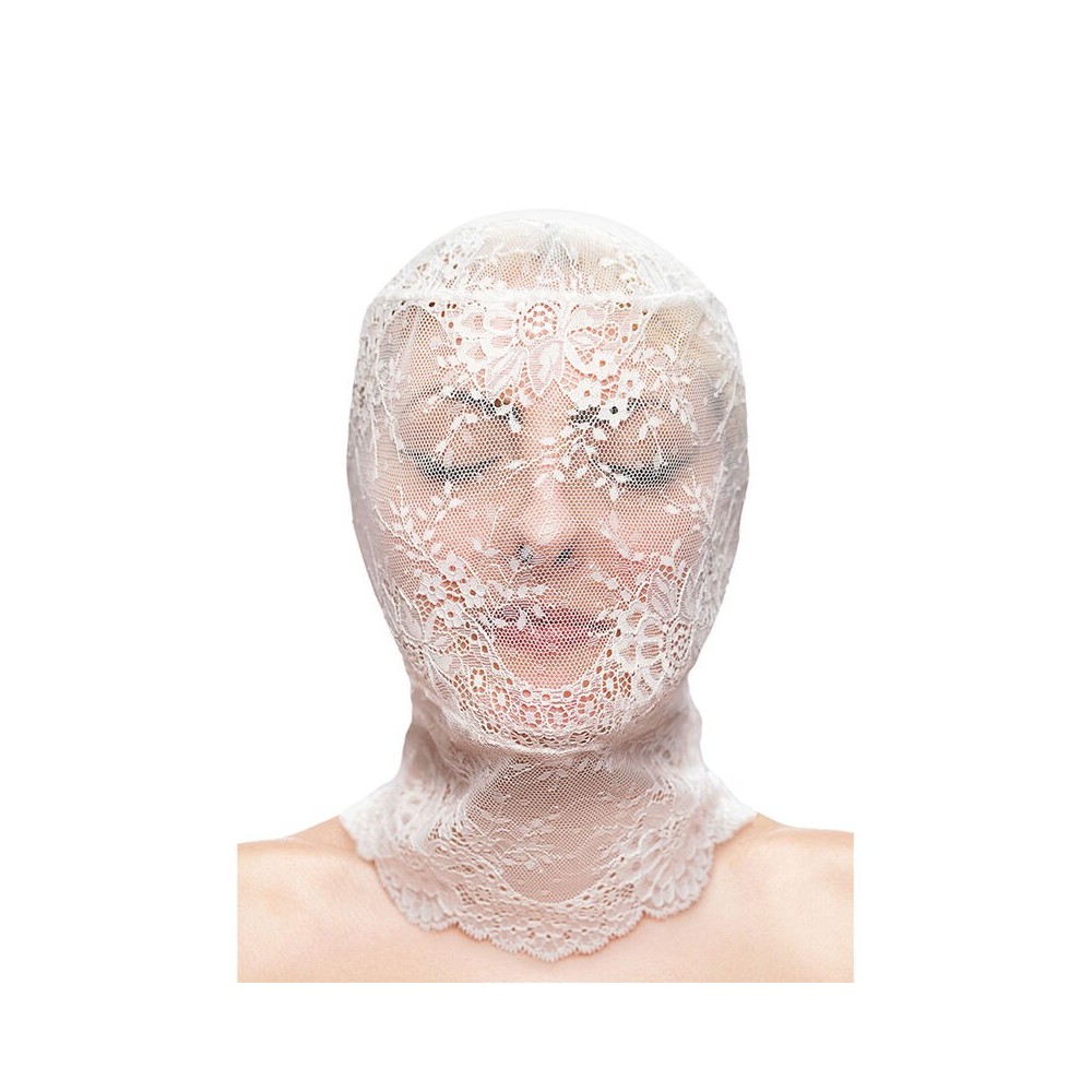 NS NOVELTIES - FETISH & FASHION LACE HOOD WHITE