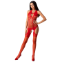 PASSION - WOMAN BS079 BODYSTOCKING - VERMELHO TAMANHO ÚNICO