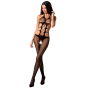 PASSION - FEMME BS084 BODYSTOCKING NOIR TAILLE UNIQUE