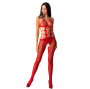 PASSION - FEMME BS084 BODYSTOCKING ROUGE TAILLE UNIQUE