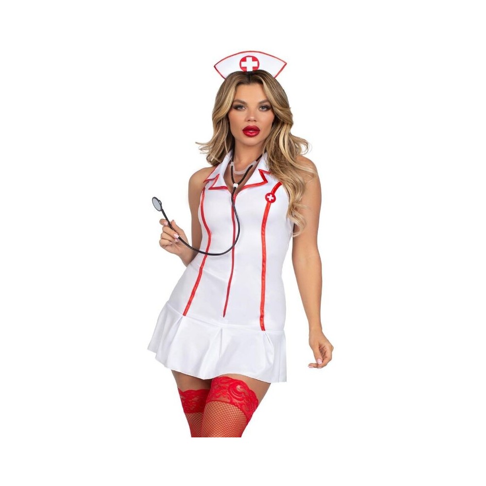 LEG AVENUE - HEAD NURSE COSTUME WHITE S/M