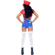 LEG AVENUE - FANTASIA SEXY MARIO BROS VERMELHO/AZUL M