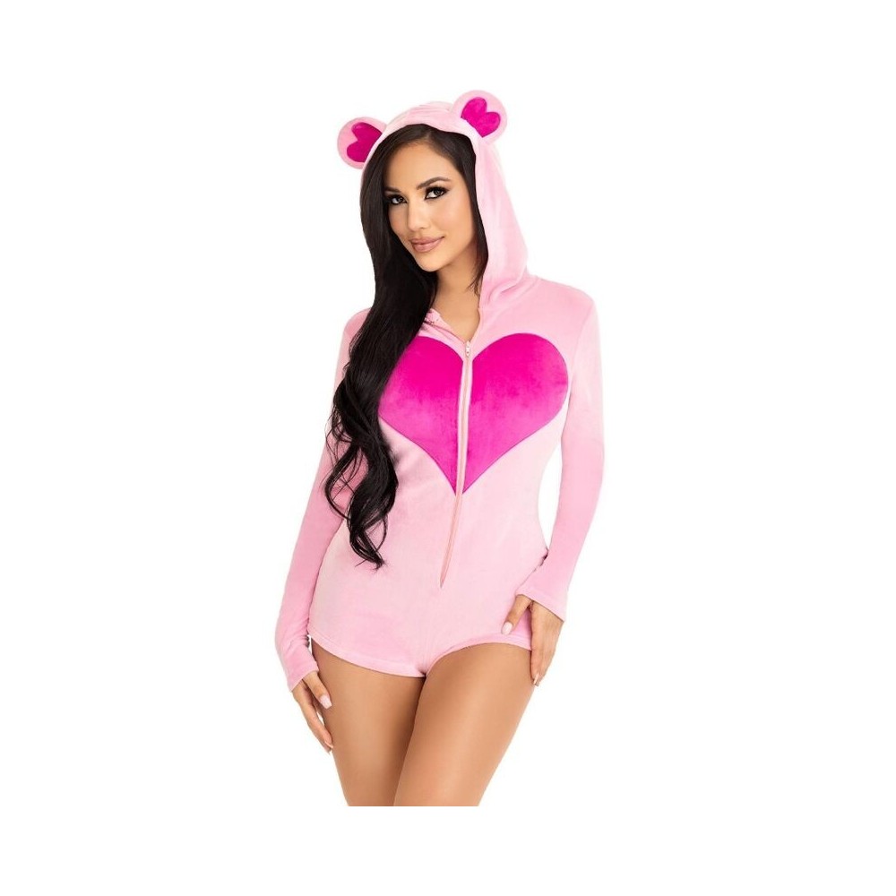 LEG AVENUE - BODY URSO DE VELUDO ROSA S