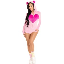 LEG AVENUE - BODY VELOURS OURS EN TEDDY ROSE S