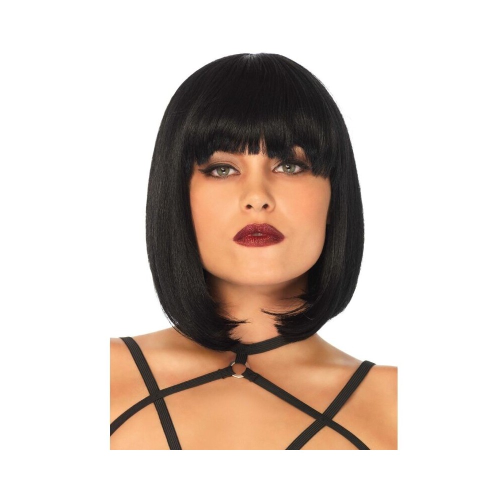 LEG AVENUE - SHORT NATURAL BOB WIG BLACK