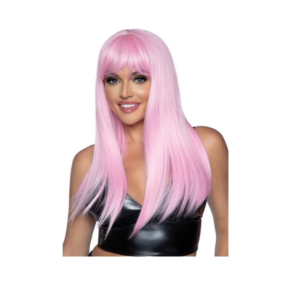 LEG AVENUE - LONG STRAIGHT BANG WIG PINK