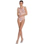 PASSION - WOMAN BS086 WEISSER BODYSTOCKING, EINE GRÖSSE