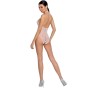 PASSION - WOMAN BS087 WHITE BODYSTOCKING ONE SIZE