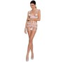PASSION - WOMAN BS089 WHITE BODYSTOCKING ONE SIZE