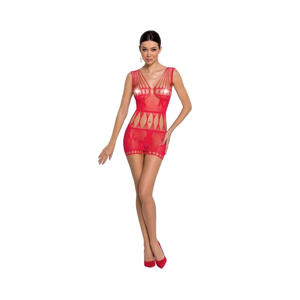 PASSION - WOMAN BS090 ROTER BODYSTOCKING, EINE GRÖSSE