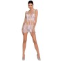 PASSION - WOMAN BS090 WHITE BODYSTOCKING ONE SIZE