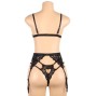 SUBBLIME - SET ENSEMBLE TROIS PIÈCES SOUTIEN-GORGE + PORTE-JARRETELLE + STRING S/M