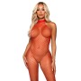 LEG AVENUE - LE FRIVOLE BODYSTOCKING - RACER NECK ONE SIZE RED