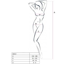 PASSION - WOMAN BS013 SCHWARZER BODYSTOCKING, EINE GRÖSSE