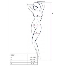 PASSION - WOMAN BS017 BODYSTOCKING BIANCO TAGLIA UNICA