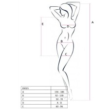 PASSION - MULHER BS025 BODYSTOCKING VESTIDO BRANCO ESTILO TAMANHO ÚNICO