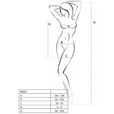 PASSION - FEMME BS027 BODYSTOCKING BLANC STYLE ROBE TAILLE UNIQUE