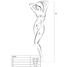 PASSION - WOMAN BS031 BODYSTOCKING BLACK ONE SIZE