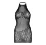 LEG AVENUE - MINI VESTIDO RHINESTONE HALTER TAMANHO ÚNICO - PRETO