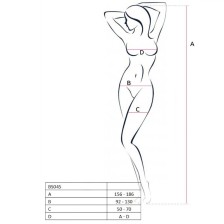 PASSION - FEMME BS045 BODYSTOCKING BLANC TAILLE UNIQUE